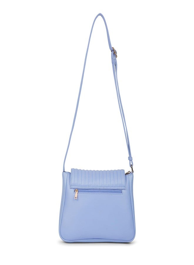 كابريس حقيبة كتف متوسطة الحجم من كابريس صوفيا للنساء بحزام قابل للتعديل | إغلاق بسحاب وزر مغناطيسي | حقيبة يد متعددة الاستخدامات للاستخدام اليومي والسفر والمناسبات الخاصة (أزرق فاتح) - Image 5